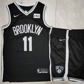 Nets 11 Kyrie Irving Black Nike Swingman Jersey(With Shorts)