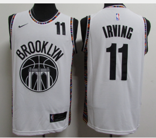 Nets 11 Kyrie Irving White 2020-2021 City Edition Nike Swingman Jersey