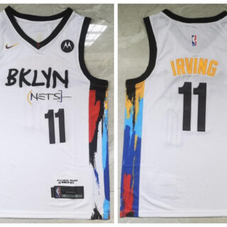 Nets 11 Kyrie Irving White 2021 City Edition Nike Swingman Jersey