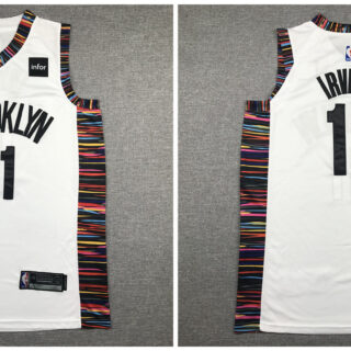 Nets 11 Kyrie Irving White City Edition Nike Authentic Jersey