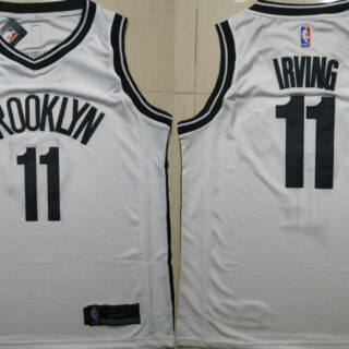 Nets 11 Kyrie Irving White Nike Swingman Jersey