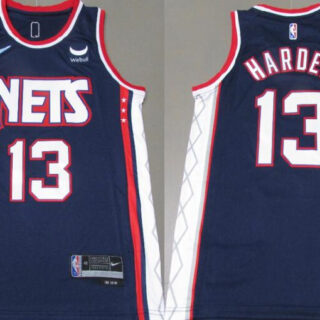 Nets 13 James Harden Navy Nike Diamond 75th Anniversary City Edition Swingman Jersey