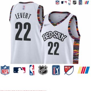 Nets #22 Caris LeVert White Basketball Swingman City Edition 2019 20 Jersey