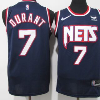 Nets 7 Kevin Durant Navy Nike Diamond 75th Anniversary City Edition Swingman Jersey