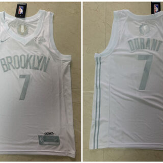 Nets 7 Kevin Durant White Nike Swingman MVP Jersey