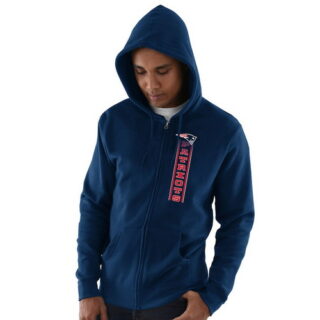 New England Patriots Hook And Ladder Full Zip Hoodie Navy