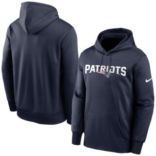 New England Patriots Nike Fan Gear Wordmark Performance Pullover Hoodie Navy