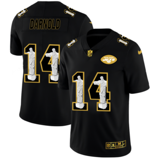 New York Jets #14 Sam Darnold Men's Nike Carbon Black Vapor Cristo Redentor Limited NFL Jersey