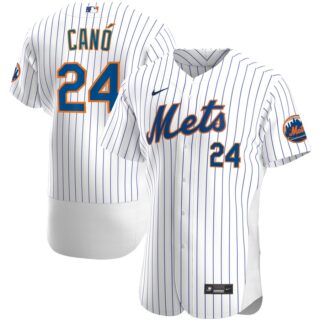 New York Mets #24 Robinson Cano Men's Nike White Home 2020 Authentic Player MLB Jersey