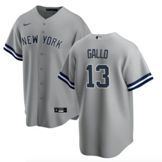 New York Yankees #13 Joey Gallo Men's Nike Gray Road MLB Jersey