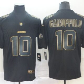 Nike 49ers 10 Jimmy Garoppolo Black Gold Vapor Untouchable Limited Jersey