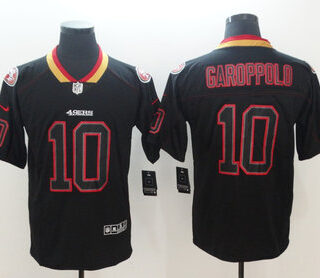 Nike 49ers 10 Jimmy Garoppolo Black Shadow Legend Limited Jersey
