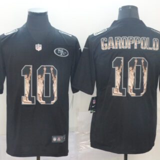 Nike 49ers 10 Jimmy Garoppolo Black Statue Of Liberty Limited Jersey