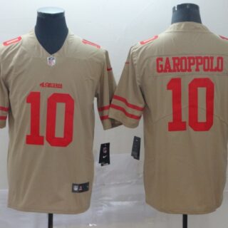 Nike 49ers 10 Jimmy Garoppolo Gold Inverted Legend Limited Jersey