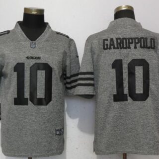 Nike 49ers 10 Jimmy Garoppolo Gray Vapor Untouchable Limited Jersey