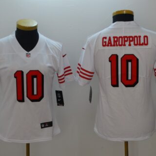 Nike 49ers 10 Jimmy Garoppolo White Women Color Rush Vapor Untouchable Limited Jersey