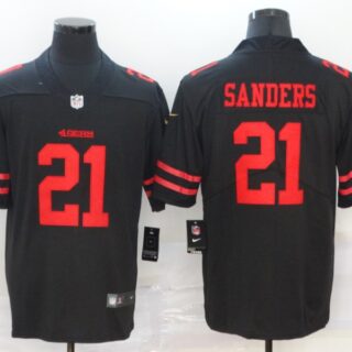 Nike 49ers 21 Deion Sanders Black Vapor Untouchable Limited Jersey