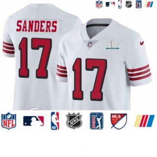 Nike 49ers #17 Emmanuel Sanders White Super Bowl LIV 2020 Rush Men's Stitched NFL Vapor Untouchable Limited Jersey