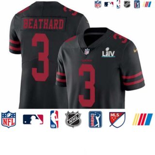 Nike 49ers #3 C.J. Beathard Black Super Bowl LIV 2020 Alternate Men's Stitched NFL Vapor Untouchable Limited Jersey