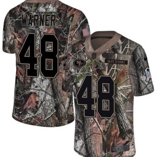 Nike 49ers #48 Fred Warner Camo Men's Stitched NFL Limited Rush Realtree Jersey