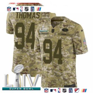 Nike 49ers #94 Solomon Thomas Camo Super Bowl LIV 2020 Men's Stitched NFL Limited 2018 Salute To Service Jersey