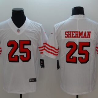 Nike 49ers 25 Richard Sherman White Color Rush Vapor Untouchable Limited Jersey