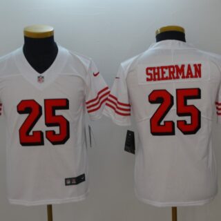 Nike 49ers 25 Richard Sherman White Youth Color Rush Vapor Untouchable Limited Jersey