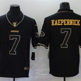 Nike 49ers 7 Colin Kaepernick Black Gold Vapor Untouchable Limited Jersey
