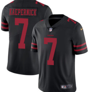 Nike 49ers 7 Colin Kaepernick Black Vapor Untouchable Limited Jersey