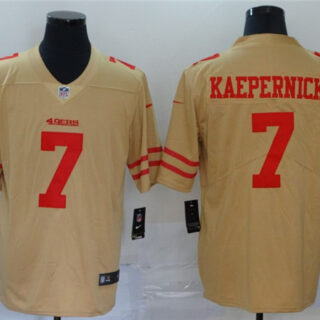 Nike 49ers 7 Colin Kaepernick Cream Inverted Legend Limited Jersey