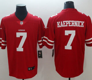 Nike 49ers 7 Colin Kaepernick Red Vapor Untouchable Limited Jersey