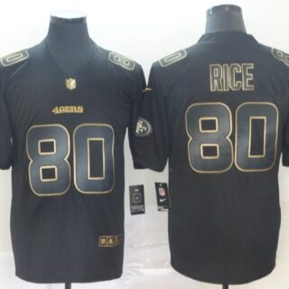 Nike 49ers 80 Jerry Rice Black Gold Vapor Untouchable Limited Jersey