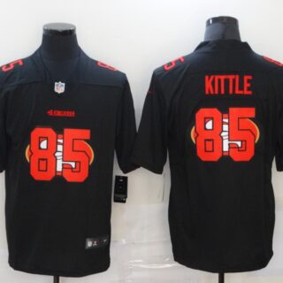 Nike 49ers 85 George Kittle Black Shadow Logo Limited Jersey