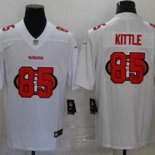 Nike 49ers 85 George Kittle White Shadow Logo Limited Jersey