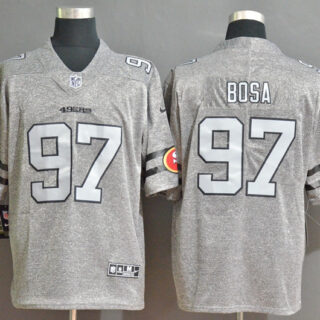Nike 49ers 97 Nick Bosa 2019 Gray Gridiron Gray Vapor Untouchable Limited Jersey