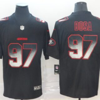 Nike 49ers 97 Nick Bosa Black Arch Smoke Vapor Untouchable Limited Jersey