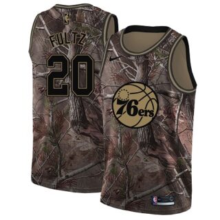 Nike 76ers #20 Markelle Fultz Camo Women's NBA Swingman Realtree Collection Jersey