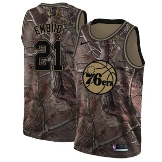 Nike 76ers #21 Joel Embiid Camo Youth NBA Swingman Realtree Collection Jersey