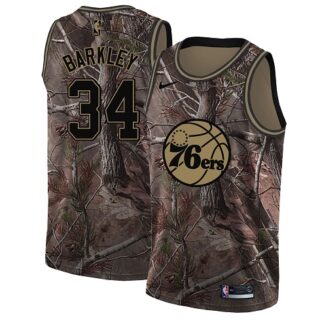Nike 76ers #34 Charles Barkley Camo Youth NBA Swingman Realtree Collection Jersey