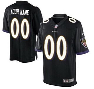 Nike Baltimore Ravens Customized Black Limited Jersey