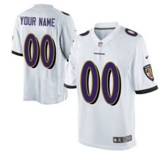 Nike Baltimore Ravens Customized White Limited Jersey