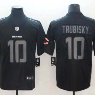 Nike Bears 10 Mitchell Trubisky Black Impact Rush Limited Jersey