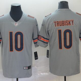 Nike Bears 10 Mitchell Trubisky Silver Inverted Legend Limited Jersey