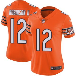 Nike Bears 12 Allen Robinson II Orange Women Color Rush Limited Jersey