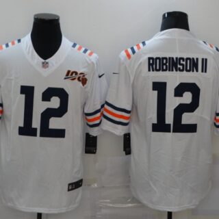 Nike Bears 12 Allen Robinson II White 100th Season Vapor Untouchable Limited Jersey