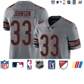 Nike Bears #33 Jaylon Johnson Silver Men's Stitched NFL Limited Inverted Legend Jersey