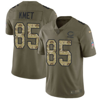 Nike Bears #85 Cole Kmet Olive Camo Men's Stitched NFL Limited 2017 Salute To Service Jersey