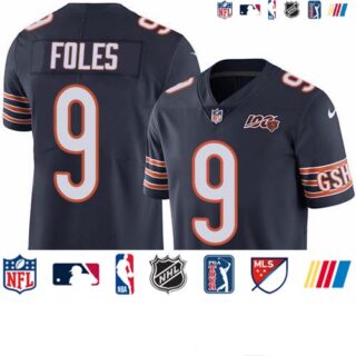 Nike Bears #9 Nick Foles Navy Blue Team Color Men's Stitched NFL 100th Season Vapor Untouchable Limited Jersey