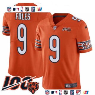 Nike Bears #9 Nick Foles Orange Men's Stitched NFL Limited Rush 100th Season Jersey