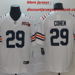 Nike Bears 29 Tarik Cohen White 2019 100th Season Alternate Classic Vapor Untouchable Limited Jersey